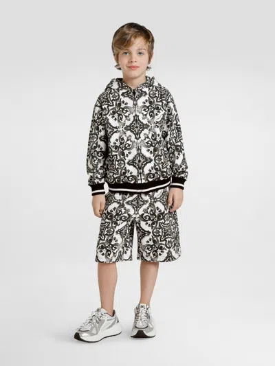Dolce & Gabbana Majolica-print Shorts In Black
