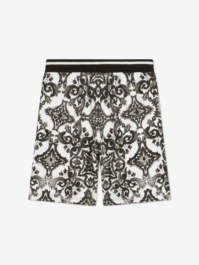 Dolce & Gabbana Majolica-print Shorts In Black