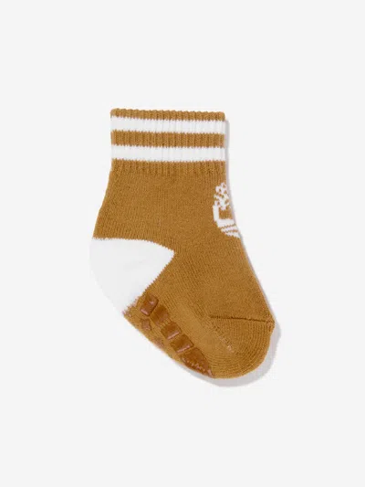 Timberland Baby 2 Pack Boot Bootie Socks Set In Brown