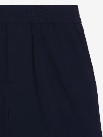 Dolce & Gabbana Logo-embroidered Shorts In Blue