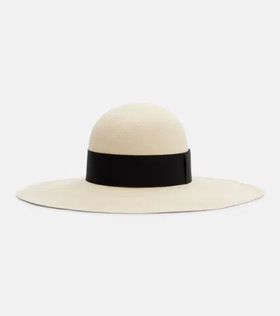 Tom Ford Wide-brim Straw Hat In Neutral