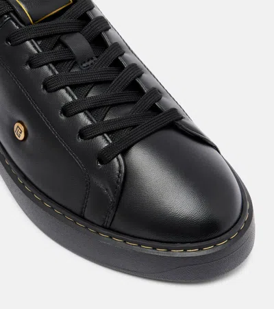 Balmain Sneakers 'court' Gold-tone Detail In Black