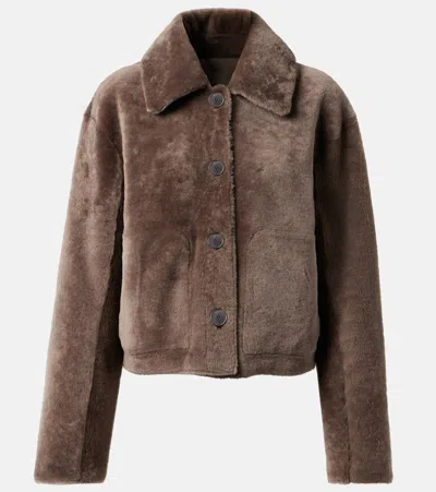 Joseph Alloway Reversible Soft Shearling Jacket In Brown