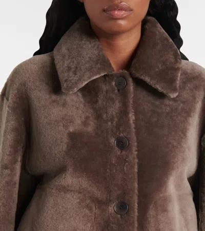 Joseph Alloway Reversible Soft Shearling Jacket In Brown