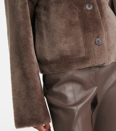 Joseph Alloway Reversible Soft Shearling Jacket In Brown