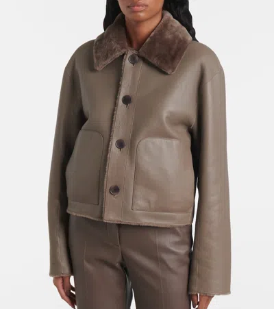 Joseph Alloway Reversible Soft Shearling Jacket In Brown