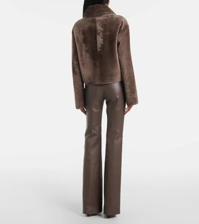 Joseph Alloway Reversible Soft Shearling Jacket In Brown