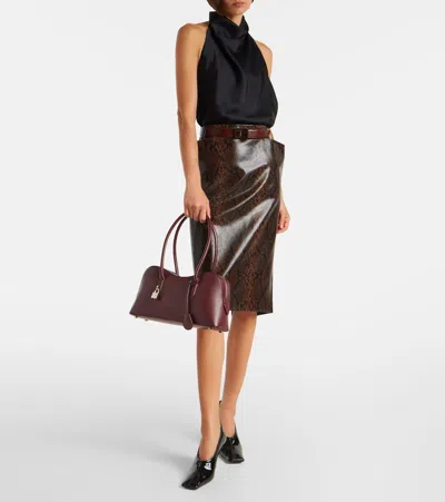 Stella Mccartney Stella Ryder Shoulder Bag In Burgundy