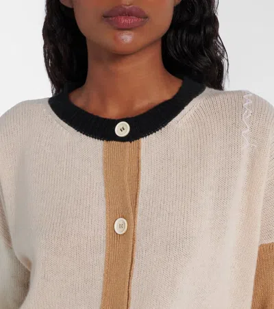 Marni Multicolor Cashmere Oversize Cardigan In Neutral
