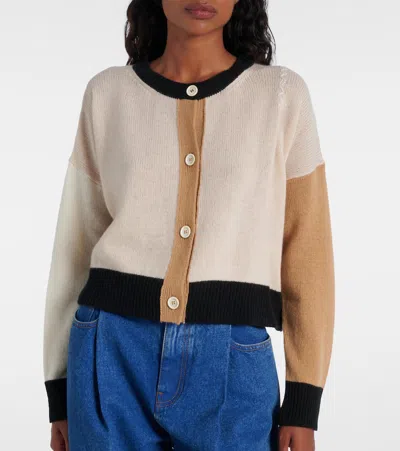 Marni Multicolor Cashmere Oversize Cardigan In Neutral