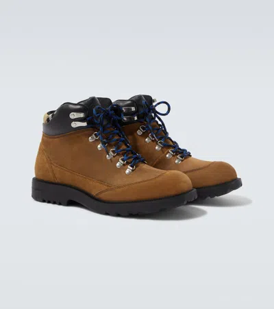 Burberry Moor Suede Lace-up Hiking Boots In Brown