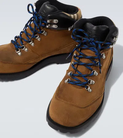 Burberry Moor Suede Lace-up Hiking Boots In Brown