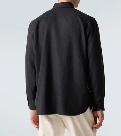 Rubinacci Virgin Wool Shirt In Black