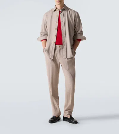 Rubinacci Virgin Wool Shirt In Neutral