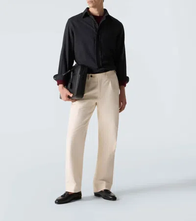 Rubinacci Virgin Wool Shirt In Black