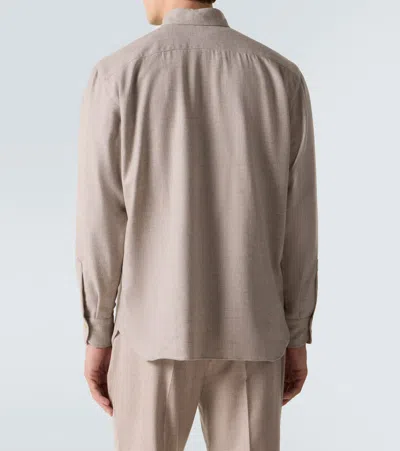 Rubinacci Virgin Wool Shirt In Neutral