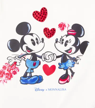 Monnalisa Kids' T-shirt St.lovers Jersey Jersey Cotone Stretch In White