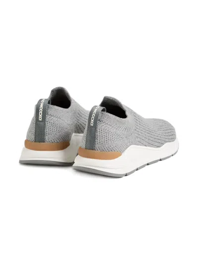 Brunello Cucinelli Front-detail Slip-on Sneakers In Gray