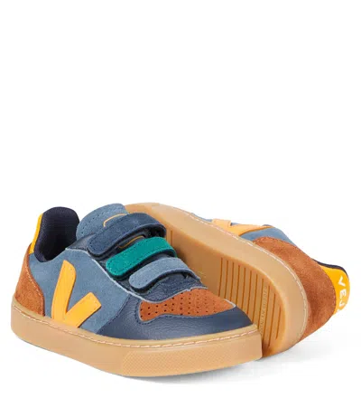 Veja V-10 Suede Sneakers In Multi