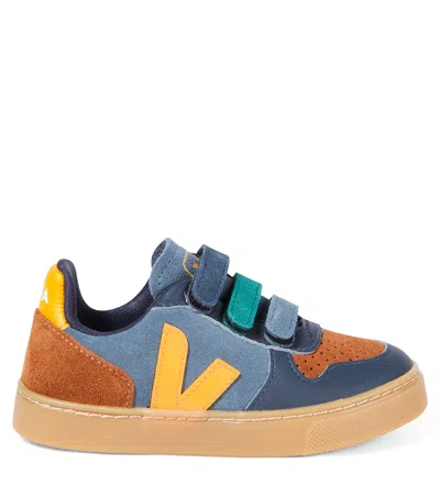 Veja V-10 Suede Sneakers In Multi