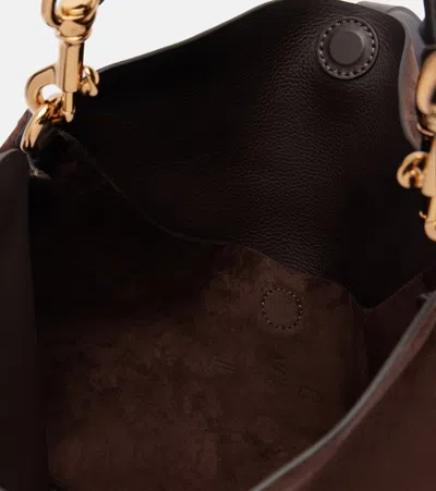 Etro Pony Small Suede Tote Bag In Brown