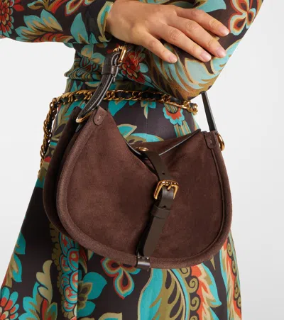 PONY S号绒面革斜挎包