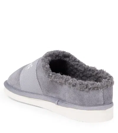 Chloé Kids' Shearling And Suede Slippers&nbsp; In Multi