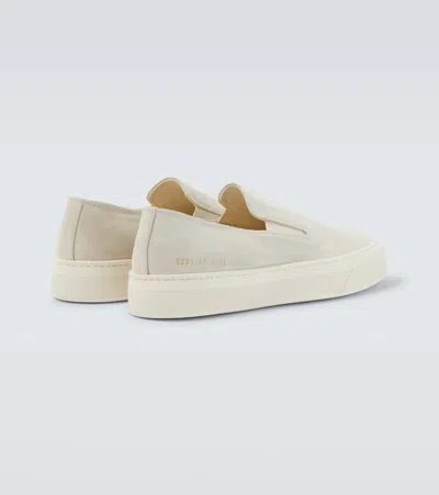 Common Projects Suede Slip-on Sneakers In Sand