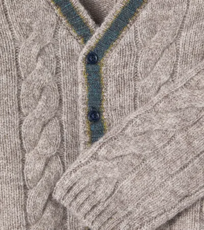 Bonpoint Baby Giorginoli Wool And Yak Cardigan In Gray