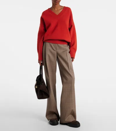 Hogan Chunky Platform Ankle Boots With Elastic Panels In Burgundy