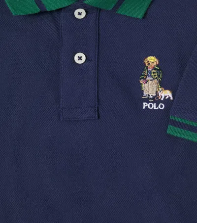 Polo Ralph Lauren Polo Bear Cotton Polo Shirt In Blue