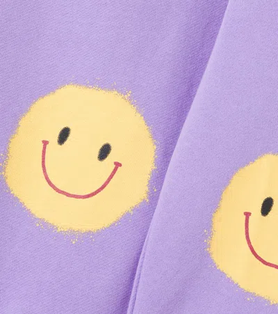 Jellymallow Happiness Cotton Fleece Sweatpants In Purple