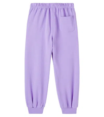 Jellymallow Happiness Cotton Fleece Sweatpants In Purple