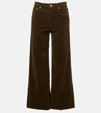 Citizen Of Humanity Lyra Cotton Corduroy Wide-leg Pants In Brown