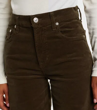 Citizen Of Humanity Lyra Cotton Corduroy Wide-leg Pants In Brown