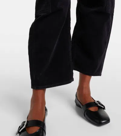 Citizen Of Humanity Marcelle Barrel-leg Cargo Pants In Black