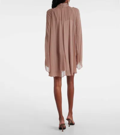 Staud Esther Mini Dress In Taupe In Sand