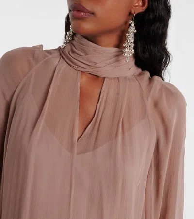 Staud Esther Mini Dress In Taupe In Sand