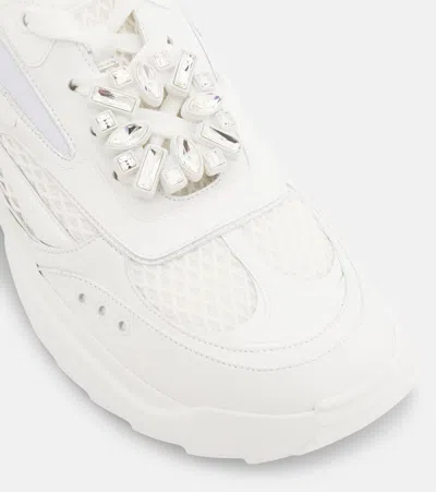 Roger Vivier Viv On The Run Sneakers In White