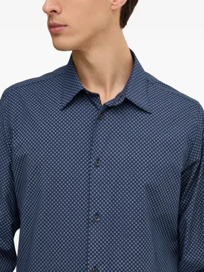 Liu •jo Geometric-print Buttoned Shirt In Black