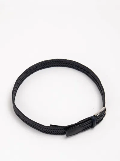Corneliani Braided Belt In Blue