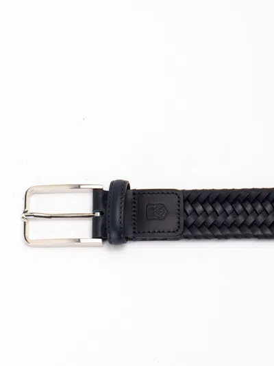 Corneliani Braided Belt In Blue