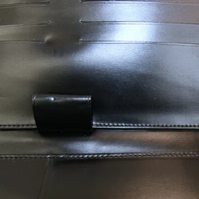 Pre-owned Dunhill Black Nylon Canvas Leather Long Wallet (bi-fold) ()