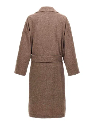 Etro Single-breasted Wool Coat In Neutral