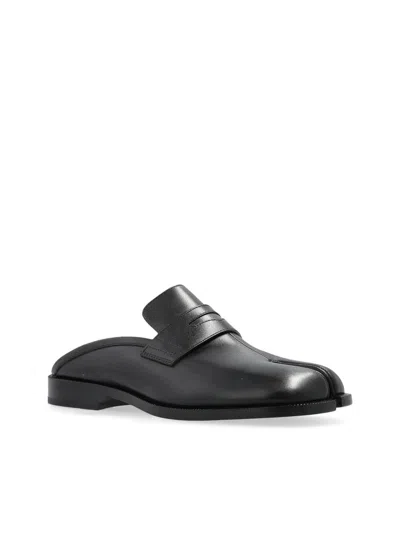 Maison Margiela Woman Black Flats In Gray