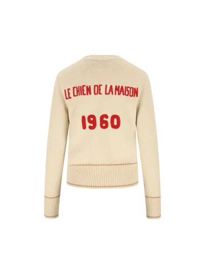 Valentino Le Chien De La Maison Embroidered Sweater In Multi