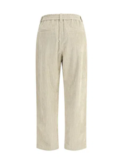 Brunello Cucinelli Corduroy Trousers Pants Beige In Neutral