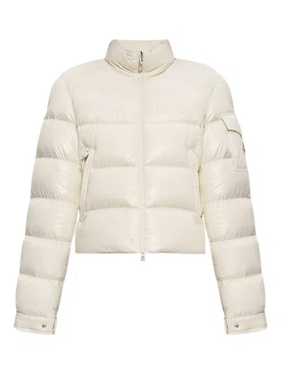 Moncler Petra Short Down Jacket In Neutral