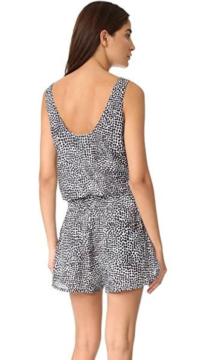 Stella Mccartney Mixed Animals & Elastic All In One Printed Coverup In Темно-синий Леопард/жираф