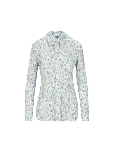 Loewe Floral Print Shirt In Blue